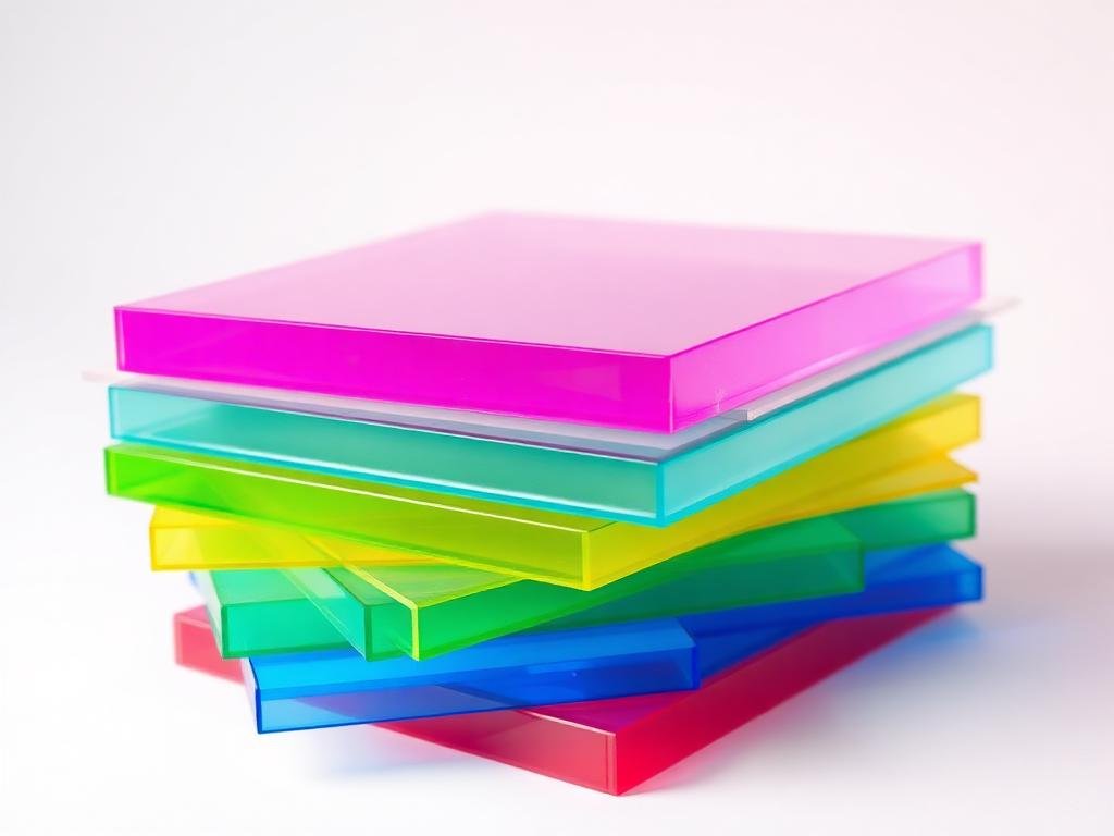 Chapas de Acrílico — Cores vibrantes para comunicação visual e design.